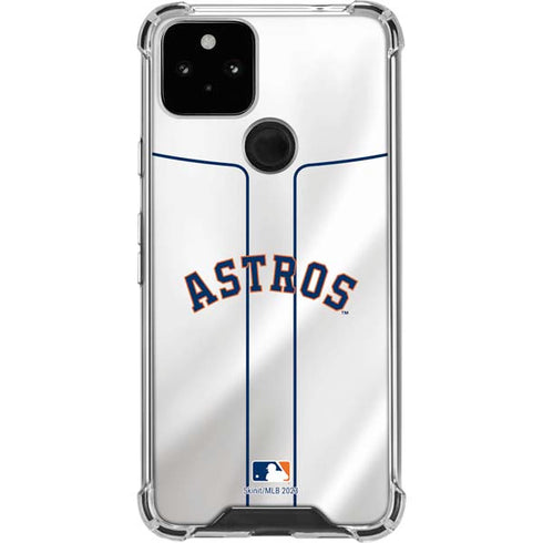 MLB Houston Astros Jersey Google Pixel 5 Clear Case